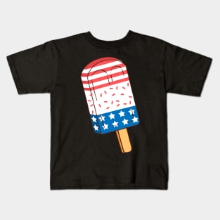 4th of July Popsicle, Red White and Blue Summer Popsicle Kids T-Shirt